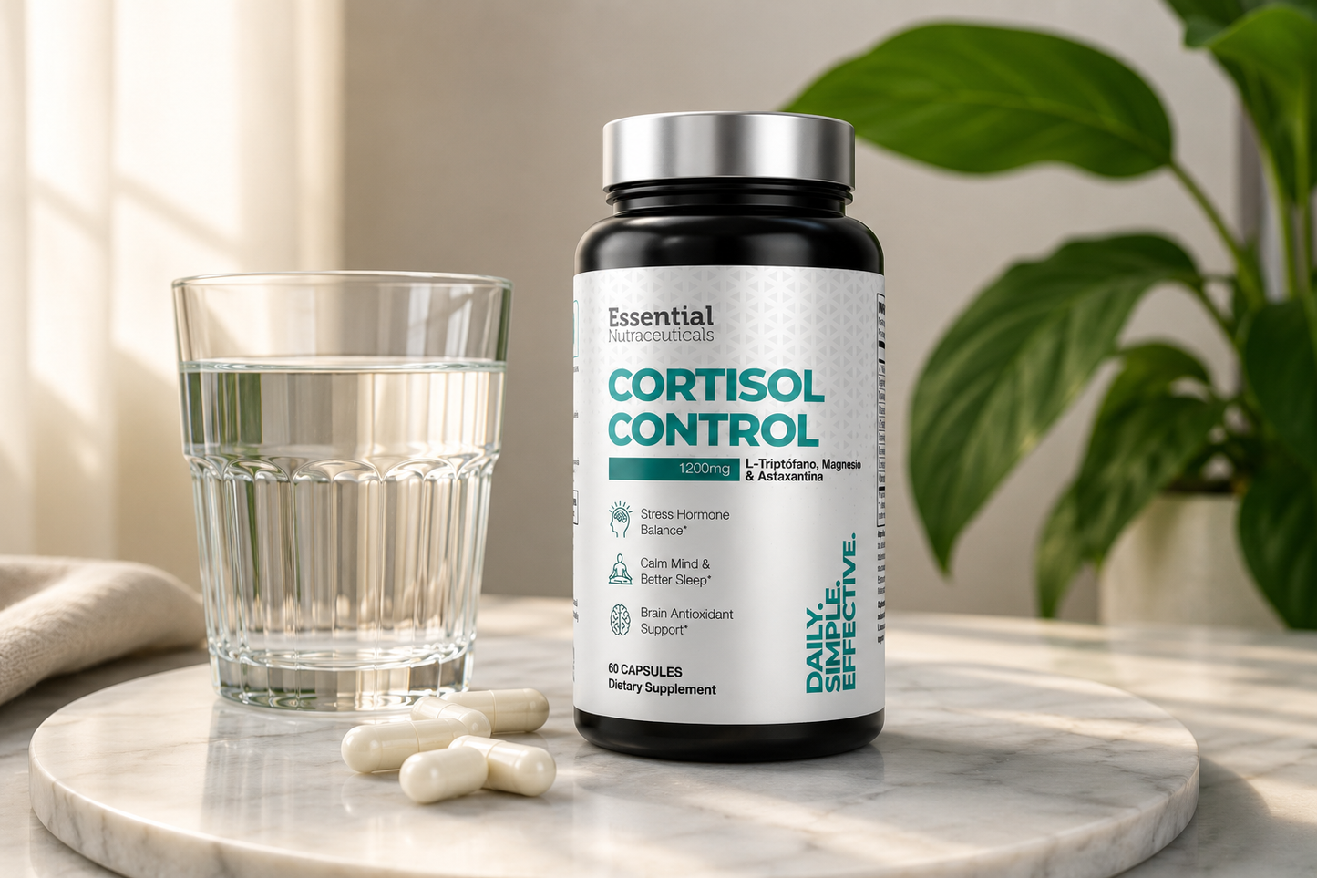 Cortisol Control 1200 mg | Menos estrés, mejor descanso