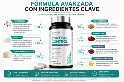 Cortisol Control 1200 mg | Menos estrés, mejor descanso