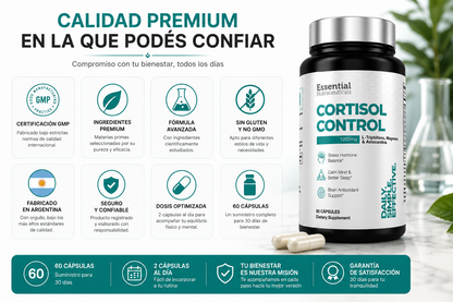 Cortisol Control 1200 mg | Menos estrés, mejor descanso