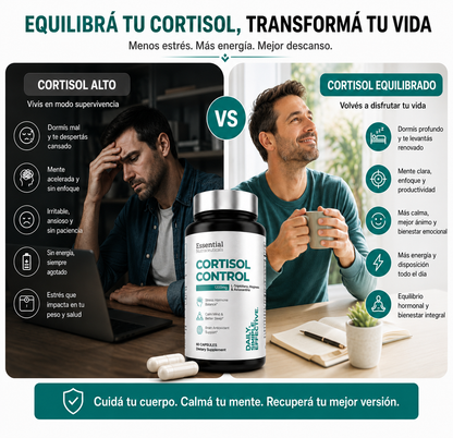 Cortisol Control 1200 mg | Menos estrés, mejor descanso