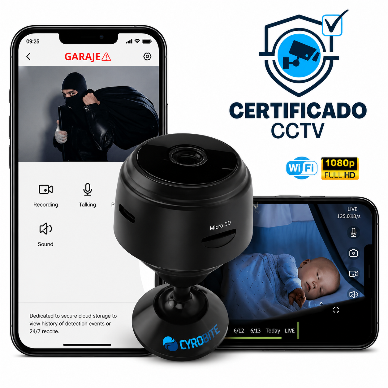 🥇 🔥 (3X1 SOLO POR HOY) MINI CÁMARA WIFI FULL HD CON VISIÓN NOCTURNA