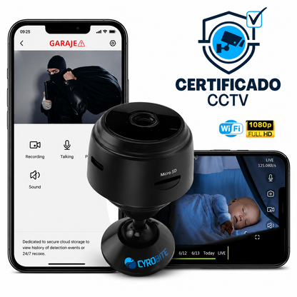 🥇 🔥 (3X1 SOLO POR HOY) MINI CÁMARA WIFI FULL HD CON VISIÓN NOCTURNA