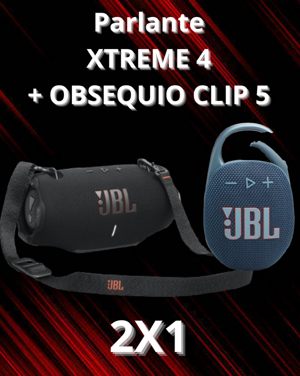 🔊 JBL Xtreme 4 + Clip 5 de Regalo – ¡Sonido Premium y Potencia al Máximo