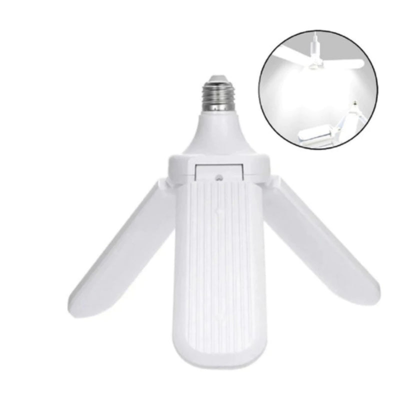 Lampara Bombillo Led 4 Aspas Desplegable
